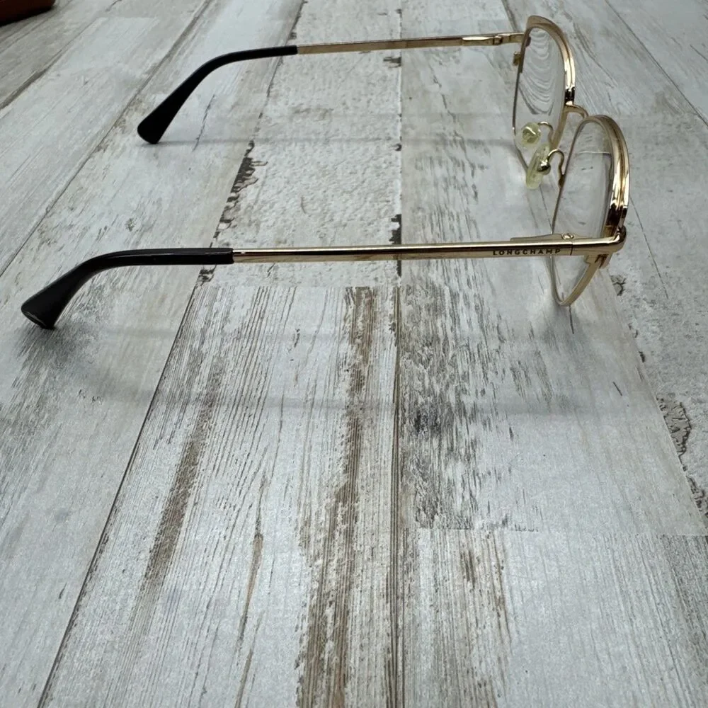 LONGCHAMP LO2108 602 WINE GOLD AUTHENTIC EYEGLASS FRAMES CAT EYE 51-18-140 CASE